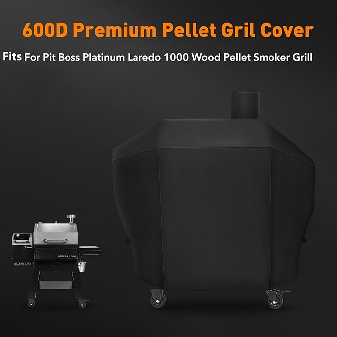 Replacement Grill Cover Compatible with Pit Boss Platinum Laredo 1000 Wood Pellet Smoker Grill-Premium Cover for Pit Boss Waterproof & Heavy Duty, 600D Pellet BBQ Cover