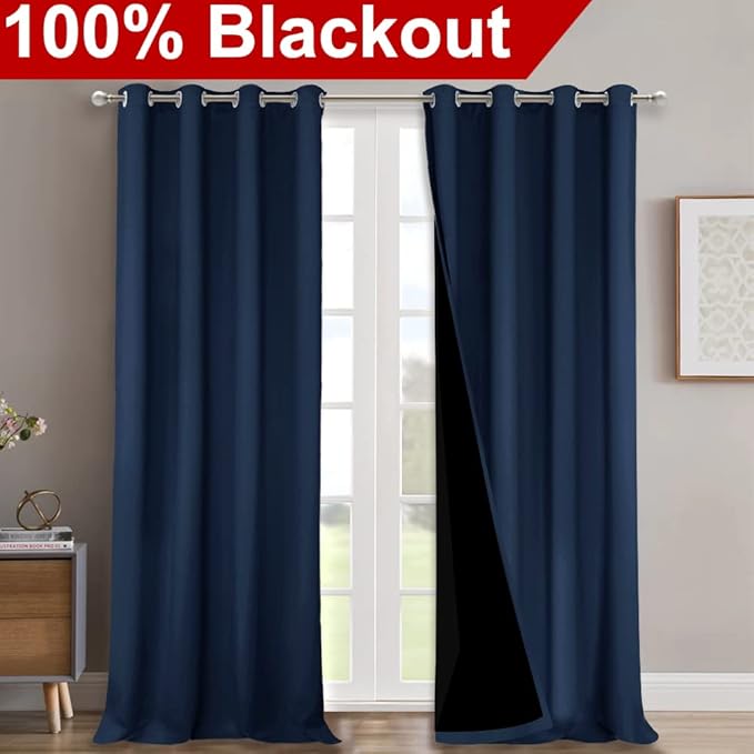 NICETOWN 100% Blackout Blinds, Laundry Room Decor Window Treatment Curtains