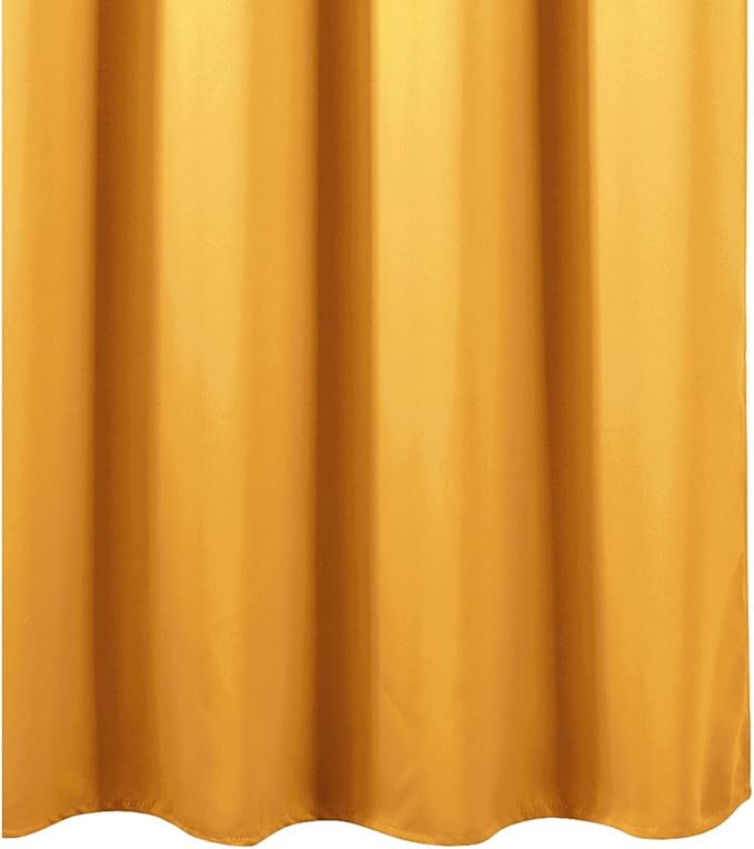 LEMOMO Yellow Blackout Curtains 34 x 63 Inch Length/Set of 2 Curtain