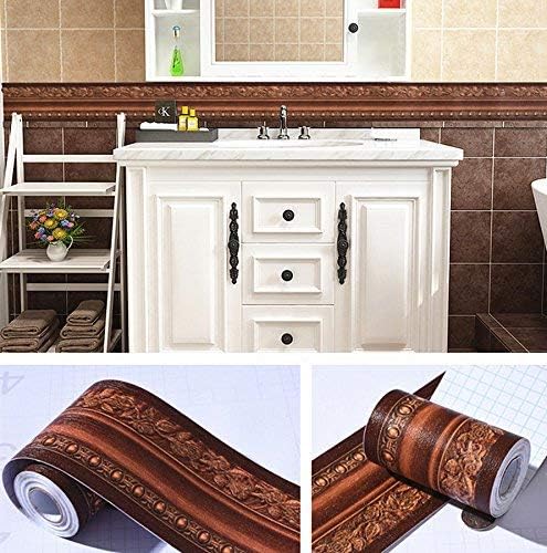 REDODECO 3D Flower Pattern Molding Peel Stick Wall Border