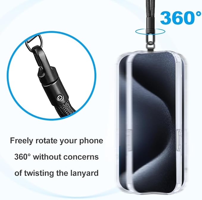 Phone Wrist Strap Lanyard Strap Adjustable, Anti Theft Wrist Lanyard with Slim Tether Tab fit iPhone and Most Cell Phone – Black