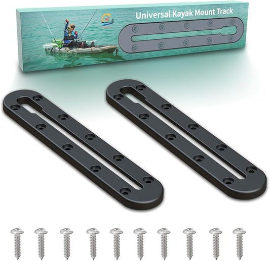 Kayak Track, Kayak Low Profile Track, Kayak Rail, Kayak Accessories Mount Track, Kayak Gear Track for Fishing Rod Holder, Fish Fider, Cup Holder, Anchor Cleats