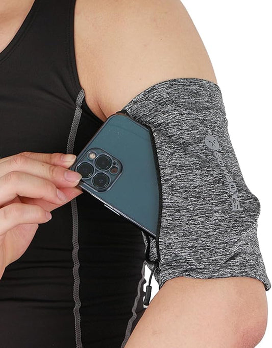 Running Phone Armband for Men Women,Universal Arm Bands for Phones Below 8 Inches,Waterproof Cell Phone Armband for Hiking,Running,Cycling,Climbing(Grey XL)