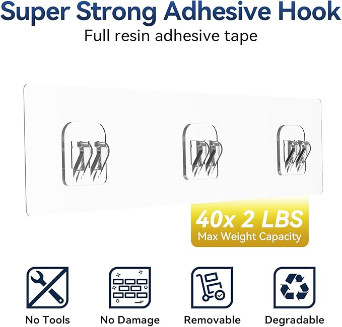 YASONIC Shower Caddy Adhesive, No Drill Bathroom Shower Organizers,