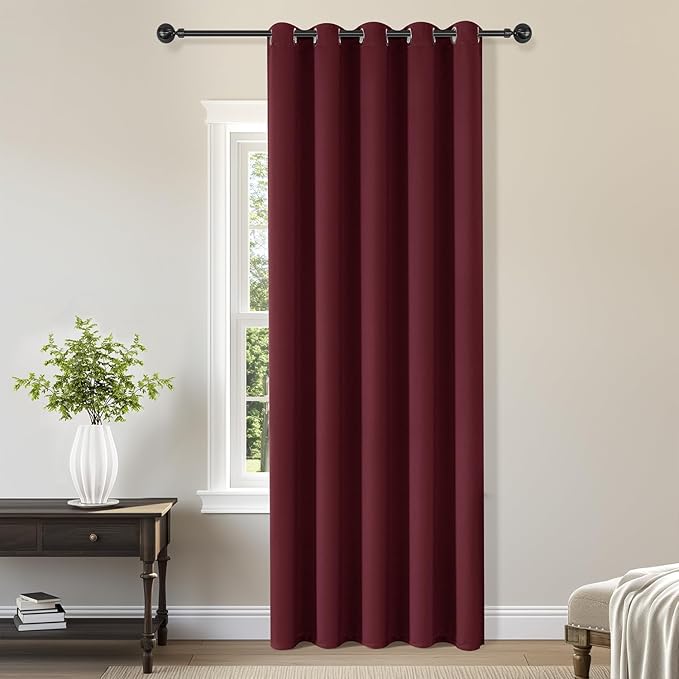 ChrisDowa Burgundyout Curtains 70 inches Wide