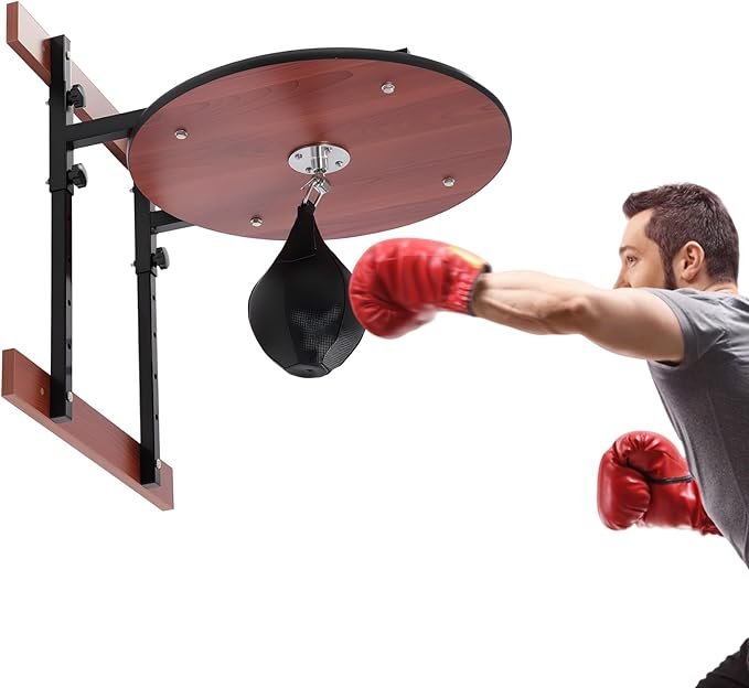 Speed Bag Platform Kit Heavy Duty, Adjustable Height Wall Mount Professional Boxing Training Equipment with Punching Ball, Punching Striking Kit Suitable for Boxing and Fitness Enthusiasts