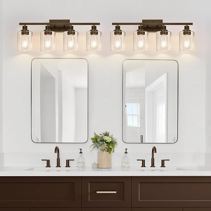 MOKATNG 4-Light Bathroom Light Fixtures, Vanity Light