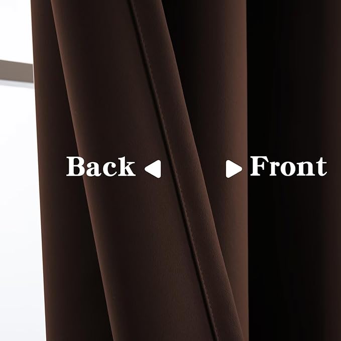 IGEMAEVE Blackout Curtains 108 Inch Length 2 Panels Set, Grommet Energy Saving
