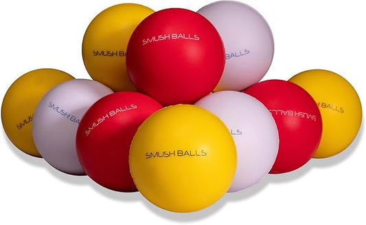 SMUSH BALLS Soft Foam Baseballs 12-Pack – Regulation Size Training Ball for Indoor & Outdoor Batting, Throwing & Catching Practice – Safe for Windows, Youth & Adult Players