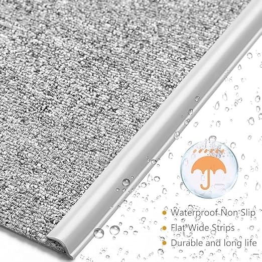 Self Adhesive Carpet Transition Strip with Edge Trim, Designed for Seamless Transitions from Carpet to Tile or Vinyl Floors, Perfect for Doorways.(Brown,6ft)