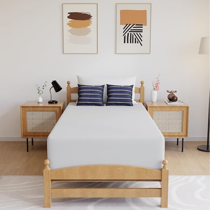 FDW 14 inch Gel Memory Foam Mattress Medium Firm Mattresses for Cool Sleep Relieving No Fiberglass CertiPUR-US Certified Mattress in a Box,Twin
