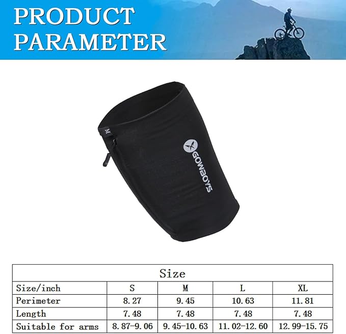 Running Phone Armband for Men Women,Universal Arm Bands for Phones Below 8 Inches,Waterproof Cell Phone Armband for Hiking,Running,Cycling,Climbing(Black M)