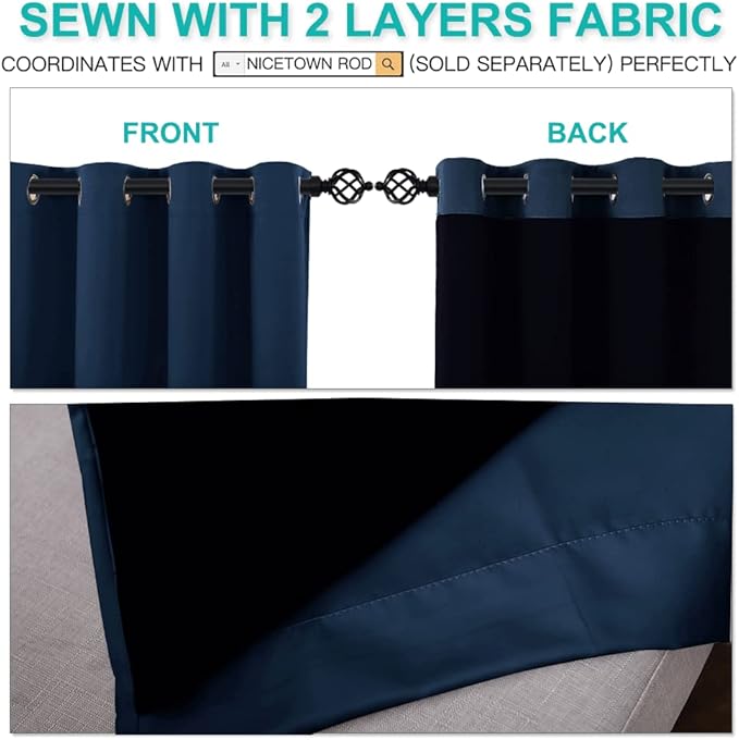 NICETOWN 100% Blackout Curtains