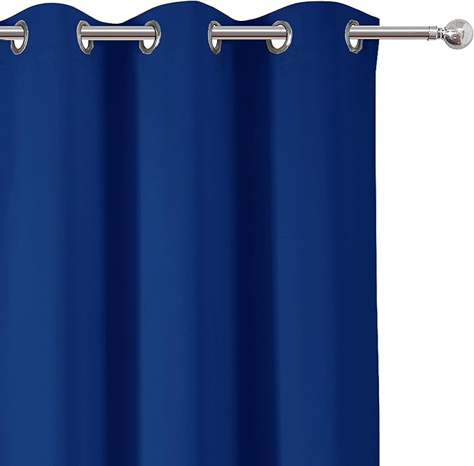 LEMOMO Blackout Curtains 38 x 63 inch/Royal Blue Curtains Set of 2