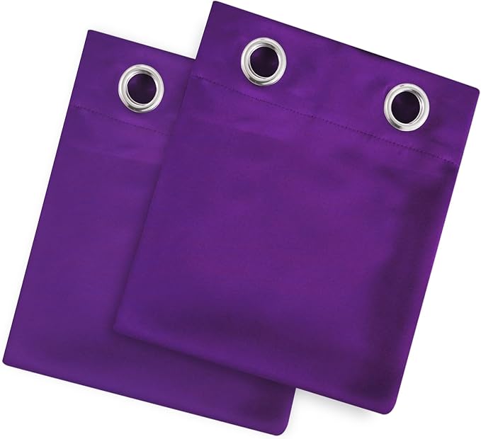 LEMOMO Purple Blackout Curtains 42 x 54 Inch Length Set of 2 Panels Grommet