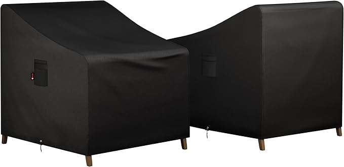 iBirdie Waterproof Outdoor Chair Covers 33 x 34 x 31 inch 2 Pack Patio Furniture Covers