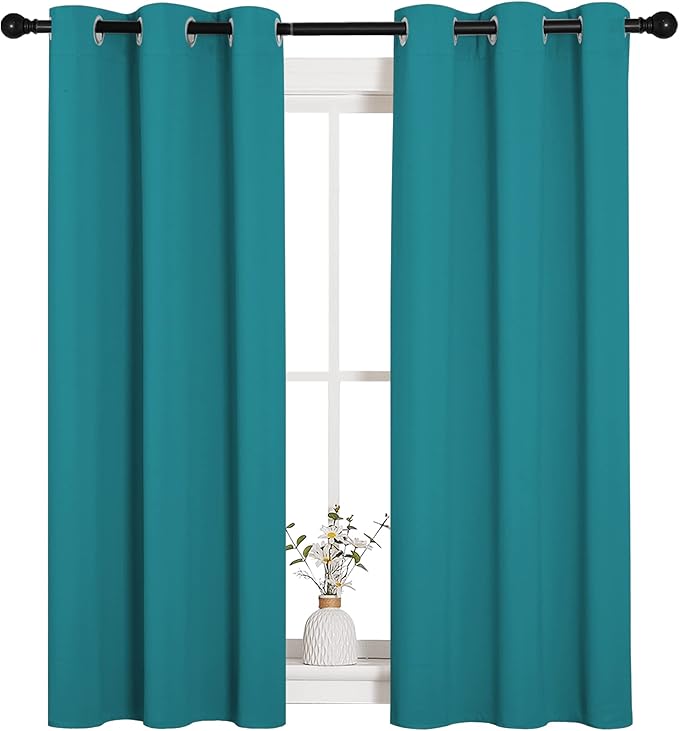 NICETOWN Room Darkening Curtains 54 inch Length 2 Panels, Thermal Insulated