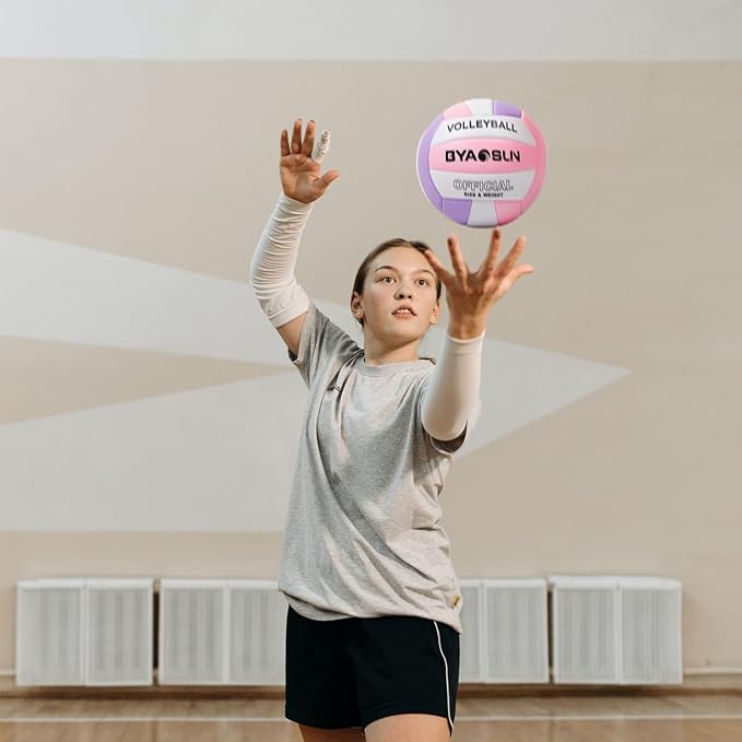 Soft Official Volleyball for Indoor Outdoor Beach, Size 5 Training Volleyball for Beginner Teenager Adult…