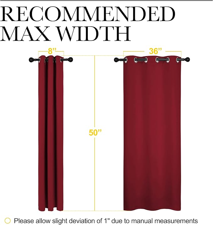 NICETOWN Christmas Short Blackout Curtains