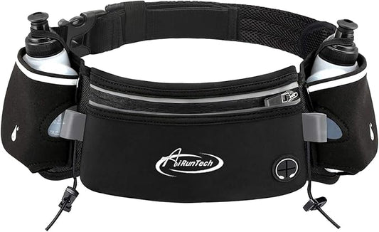 AiRunTech Hydration Running Belt with Water Bottle, Running Fanny Pack for Phone and Wallet Holder, Running Bag Runners Essentials Accessories Marathon Triathlon Walking Jogging Gear Gift