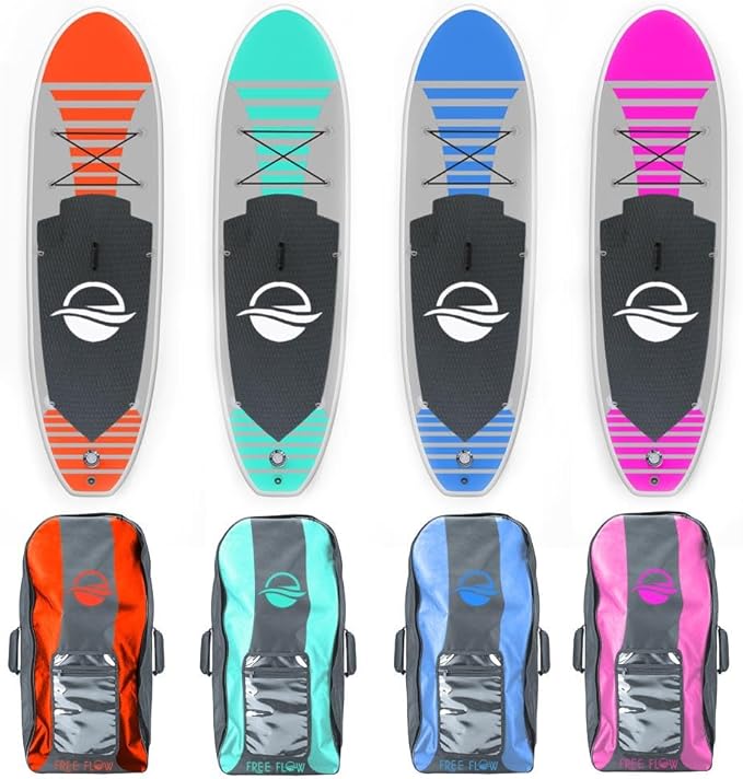 SereneLife Inflatable Stand Up Paddle Board with Premium SUP Accessories – Wide Stable Design with Non-Slip EVA Deck Pad for Adults and Youth of All Skill Levels