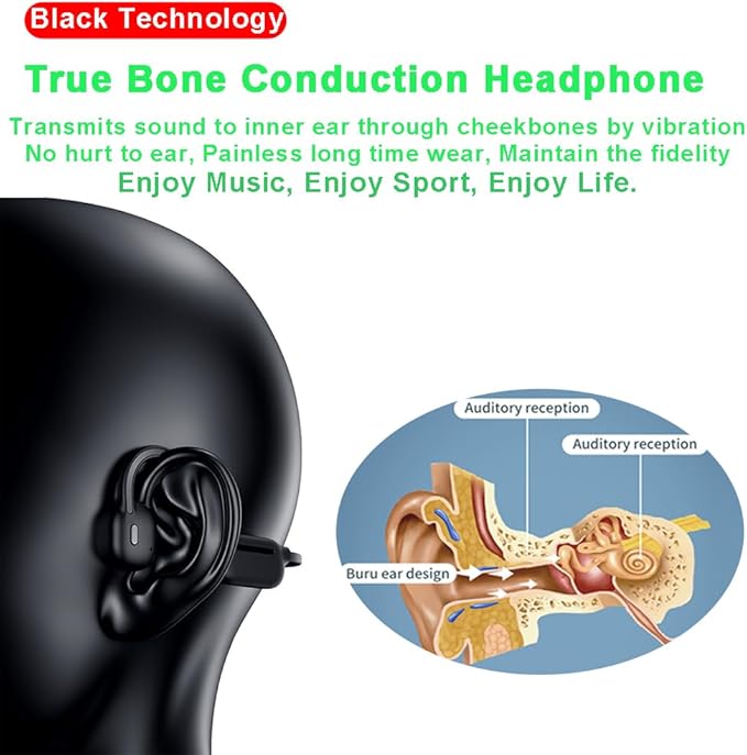 IHAO Swimming Headphones True Bone Conduction Open Ear Headset MP3 Player Built-in 32G Memory IP68 Underwater Waterproof Stereo Bluetooth Earphone for Driving Bicycling Running Skiing-S10 Green