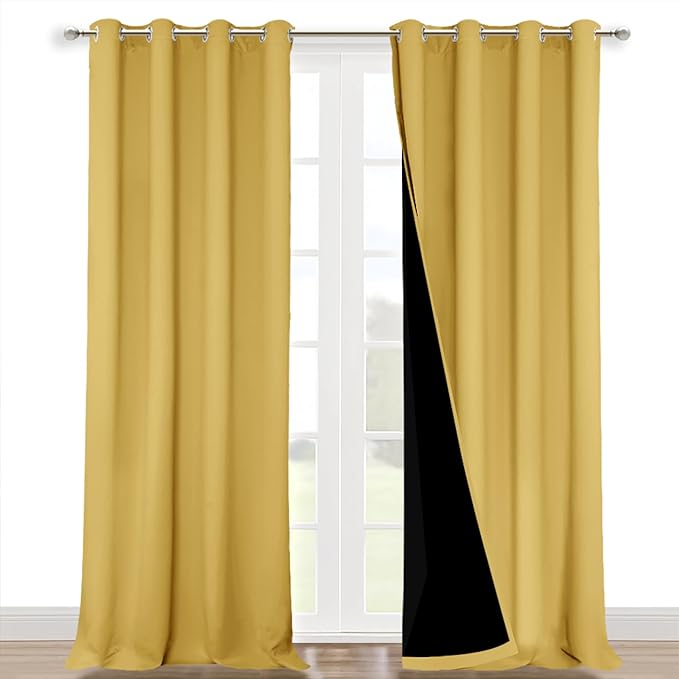 NICETOWN 100% Blackout Blinds, Laundry Room Decor Window Treatment Curtains