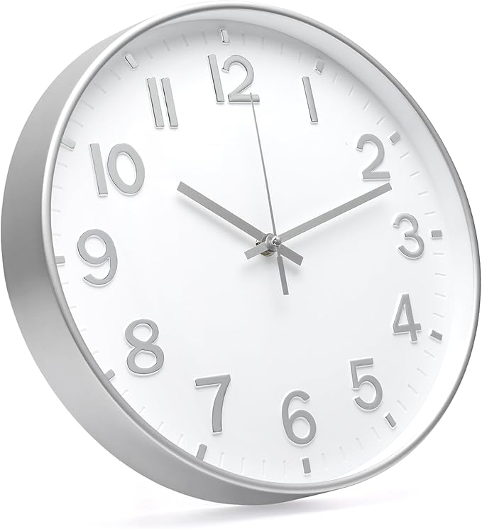 Wall Clock Modern Simple Quartz Decorative Clock Non-Ticking Silent Battery