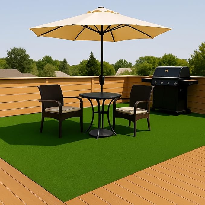 Ottomanson Artificial Turf Golf Hitting Mat 3' x 8' Indoor/Outdoor Waterproof Synthetic Fake Grass for Putting Practice Baseball Football Sports Gym Backyard, Custom Size 2' up to 30'