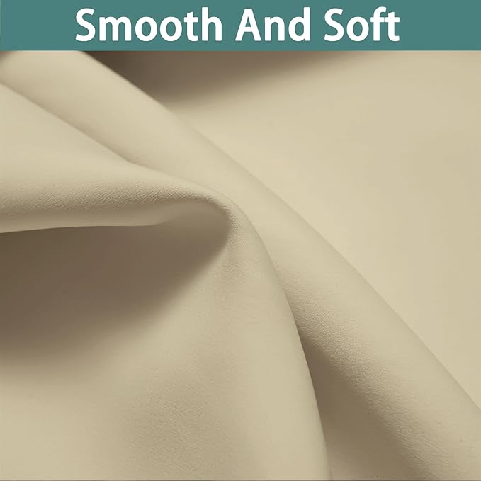 Yakamok 100% Blackout Lined Panels, Thermal Insulated Blackout Curtains