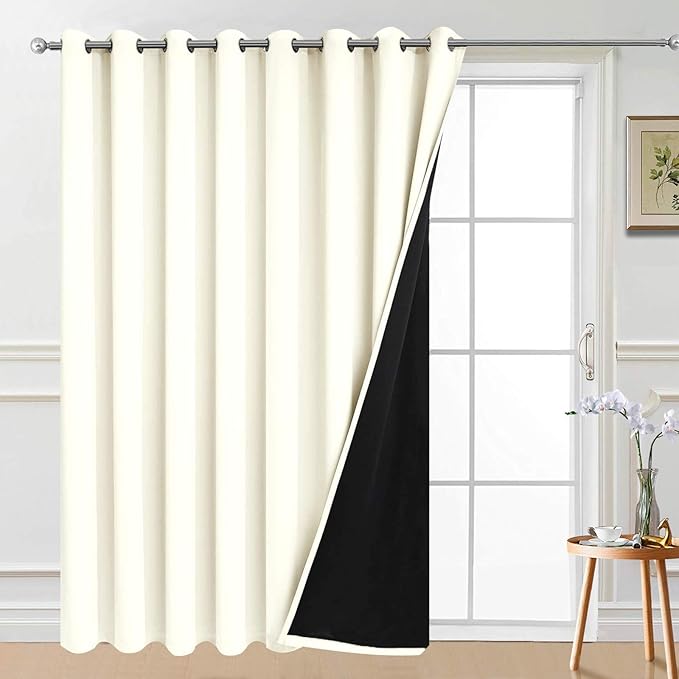 Yakamok Extra Wide 100% Blackout Full Shading Curtains