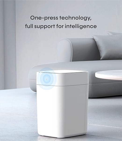 TOWNEW T1S 4.1 Gallon Automatic Self-Sealing and Self-Changing, Motion Sense Activated Trash Can, 2024 Upgrade Smart Garbage Can with Lid for Kitchen Bathroom Office, White