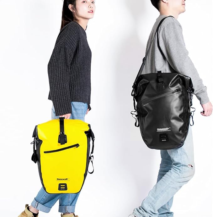 Rhinowalk Bike Bag Waterproof Bike Pannier Bag for Bicycle Cargo Rack Saddle Bag Shoulder Bag Laptop Pannier Rack Bicycle Bag Professional Cycling Accessories