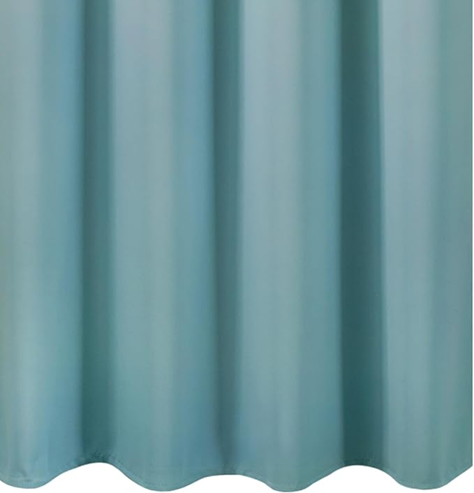 LEMOMO Stone Blue Blackout Curtains 66 x 63 Inch Length/Set of 2 Curtain