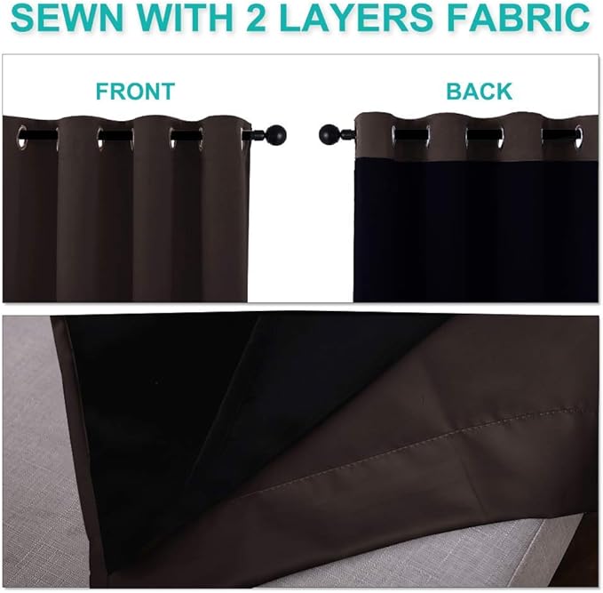 NICETOWN 100% Blackout Curtains