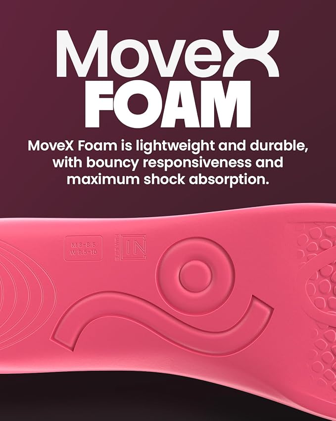MOVE Baseline - All-Purpose Insoles - Sock Liner - Ultra Thin Shock Absorption - Maximum Freedom of Movement and Energy Return for Cleats, Shoes, Running, Basketball, Baseball (M16-16.5/WM17.5-18)