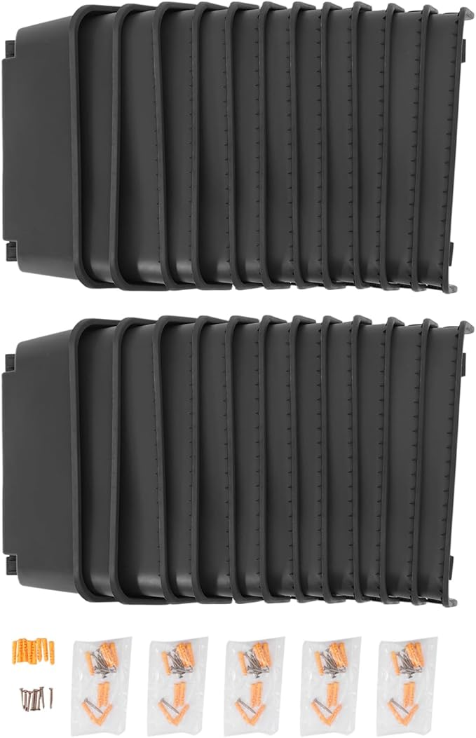 24 Pots Wall Mounted Planter, Plastic Wall Vertical Planter,