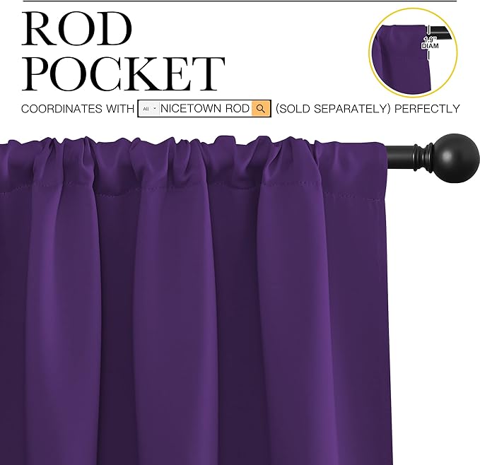 NICETOWN RV Blackout Curtains for Camper Windows, Kitchen Curtains Blackout
