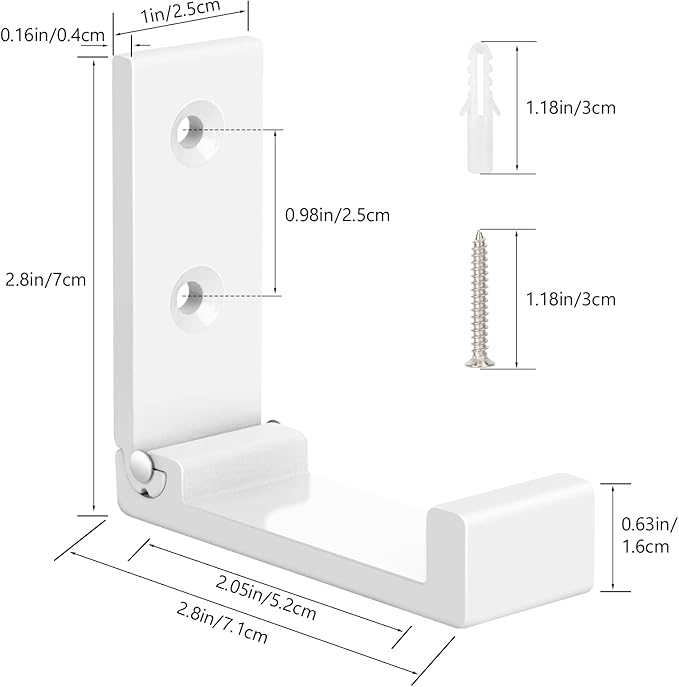 Folding Coat Hooks, Foldable Adhesive Hooks, Headphone Jacket Holder, Aluminum