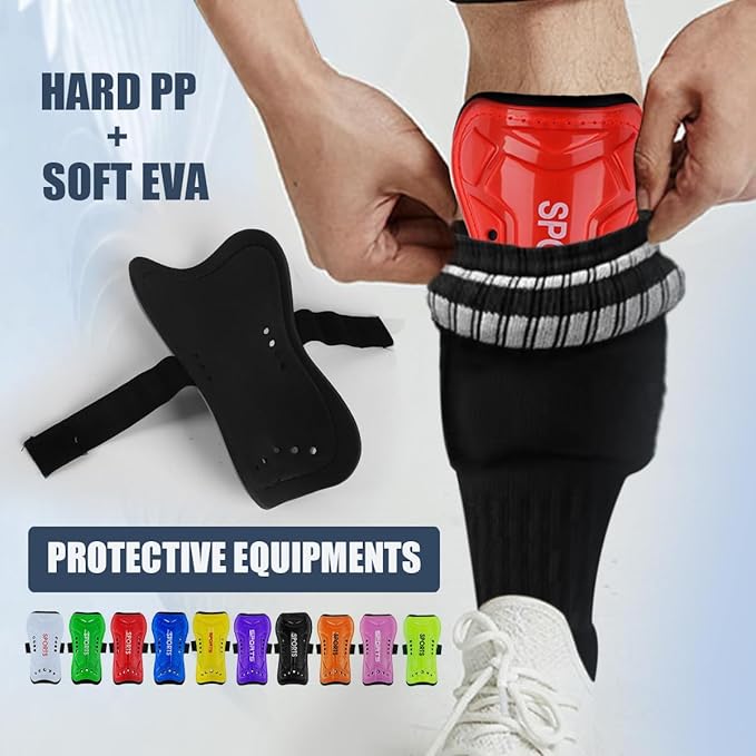 Youth Soccer Shin Guards for Kids Shin Pads Child Calf Protective Gear Protective Soccer Equipment for Boys Girls Children 3-15 Years Old