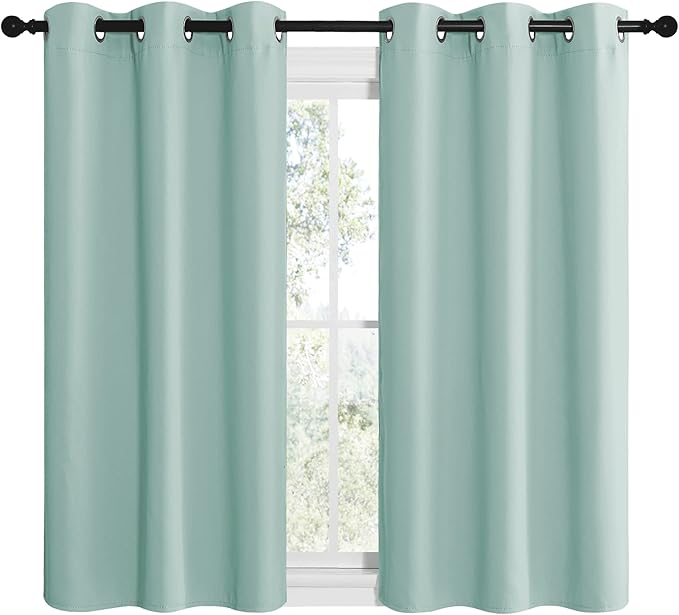 NICETOWN Aqua Blue Room Darkening Curtains