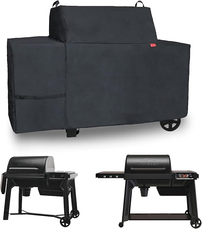 Grill Cover Fits Traeger Grills Woodridge Pro Electric Wood Pellet Grill and Smoker TFB97JLH,Outdoor Full-Length Heavy Duty Waterproof 600D Cover Compared to Traeger BAC776