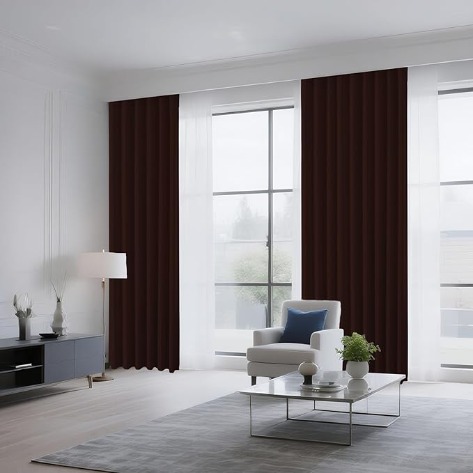 CUCRAF Blackout Curtains 54 inch Length 2 Panels Set, Rod Pocket Room Darkening