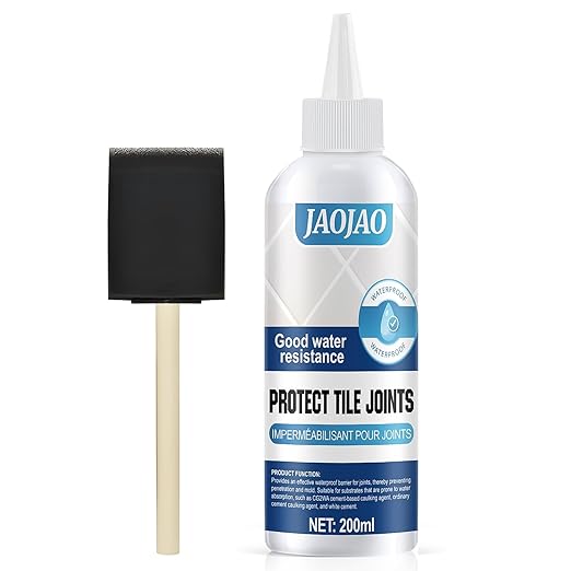 JAOJAO Grout Sealer for Floor Tile, Grout Repair Kit Tile Grout Sealer Shower Sealant Quick Drying Long Lasting Transparent for Floor Tile for Stone Bathroom Marble Indoor Outdoor, 200ml