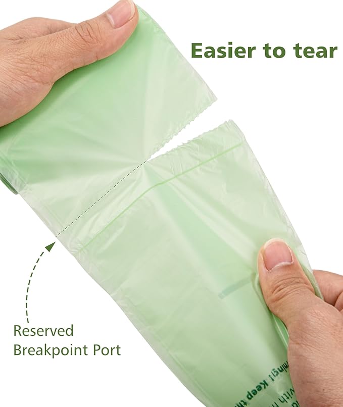AYOTEE Small Compost Bags 2.6 Gallon Trash Bag, 150 Count Compostable Trash Bags 2.6 Gallon Compost Bag for Countertop Bin 1.3,2,3 Gallon, Small Waste Basket Liners for Bathroom Kitchen Office