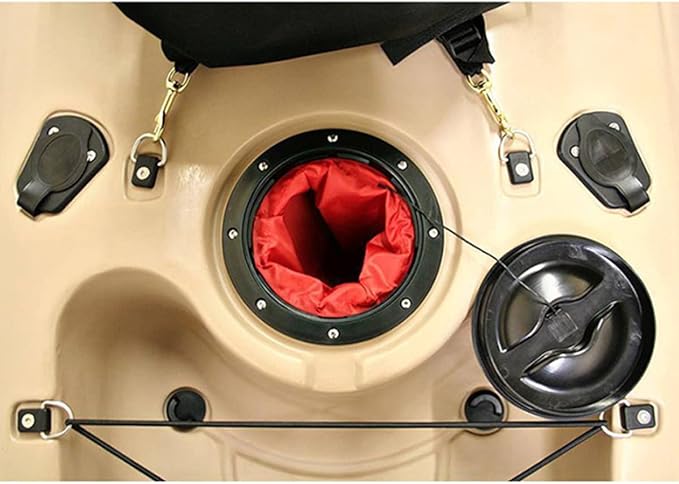 6" Hatch kit Deck Hatch with Storage Bag and Fasteners for Kayak Fishing(1Black)
