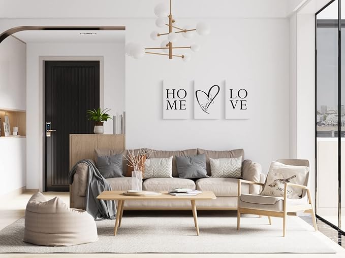 GUBIYU Home Love Wall Art Set of 3 Prints, 20x28 inches, Contemporary