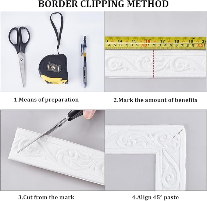 CRASPIRE 88 x 1.96 inch Crown Molding Peel and Stick 3D Flexible Foam Wall Trim