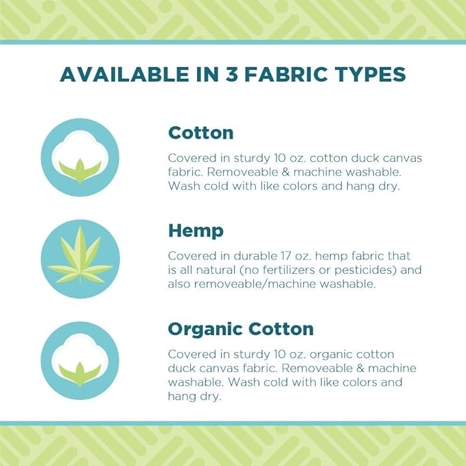 Bean Products Meditation Cushion - Zabuton Meditation Pillows for Sitting on Floor, Yoga Cushion, Cotton Yoga Pillow, Zen Kneeling Prayer Pad- Made in USA - Premium 32x26x3, Earth
