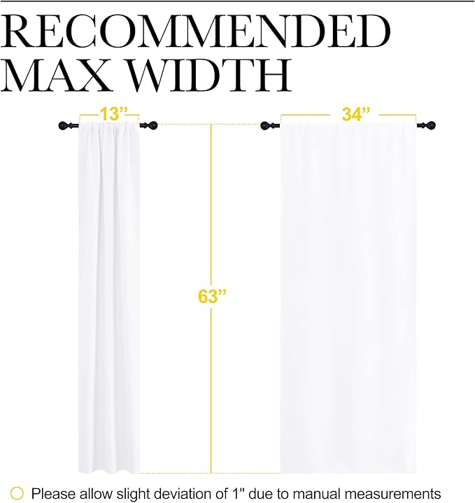 NICETOWN White Curtains for Bedroom, Short Curtains & Draperies for Small Window